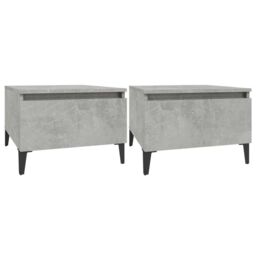 Berkfield Home Side Tables 2 pcs Concrete Grey 50x46x35 cm Engineered Wood - Size: 50 x 46 x 35 cm - thumbnail 2