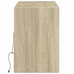 Berkfield Home TV Wall Cabinet with LED Lights Sonoma Oak 130x31x45 cm in Light Brown - Size: 130 x 31 x 45 cm - thumbnail 7