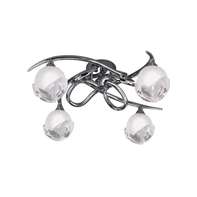 Netlighting Fragma Semi Flush Ceiling 4 Light G9 Polished Chrome in Silver - image 1