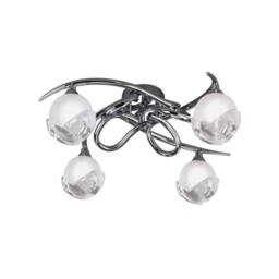 Netlighting Fragma Semi Flush Ceiling 4 Light G9 Polished Chrome in Silver