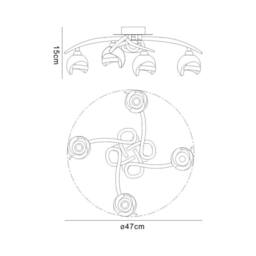 Netlighting Fragma Semi Flush Ceiling 4 Light G9 Polished Chrome in Silver - thumbnail 2