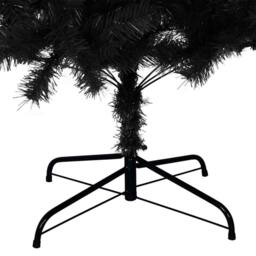 Berkfield Home Modern Artificial Christmas Tree with Stand Black 210 cm PVC - thumbnail 6