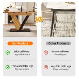ModernLuxe Extendable dining table - natural in Light Oak - Size: 160 cm x 80 cm - thumbnail 7