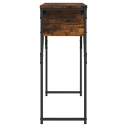 Berkfield Home Console Table with Shelf Smoked Oak 105x30x75cm Engineered Wood in Brown - Size: 105 x 30 x 75 cm - thumbnail 5