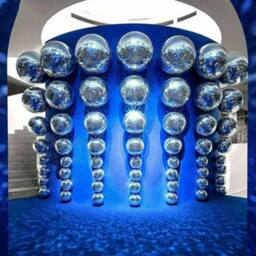 SPETLEK 5cm Mirror Disco Ball Silver Hanging Glitter Ball in Aubergine - Size: 0.6m2 - thumbnail 2