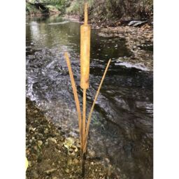 Poppyforge Bullrush Large Garden Art (Pack of 3) - Steel - H121.9 cm - BM/RtR in Brown