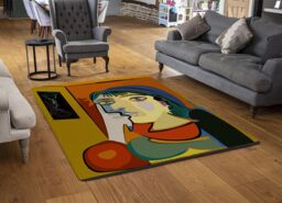 Benjamin Tate Design Thinking Woman Designer Rug in Natural - Size: Large - thumbnail 2