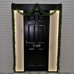 Samuel Alexander 6m (20ft) x 10cm Fine Cut Green Christmas Garland Tree Decoration - Size: 6m (20ft) x 10 cm - thumbnail 1