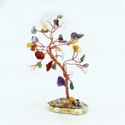KDMD Gemstone Tree - Multi Stones on Natural Agate Base (35 stones) - thumbnail 2