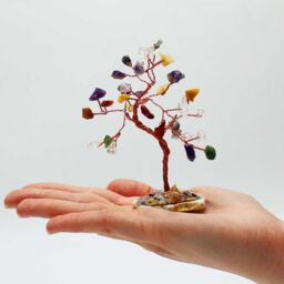 KDMD Gemstone Tree - Multi Stones on Natural Agate Base (35 stones) - thumbnail 3