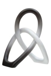 Orsina Versatile Black & White Sculpture, Easy To Maintain Loop Design Sculpture, Abstract Design Sculpture - thumbnail 6
