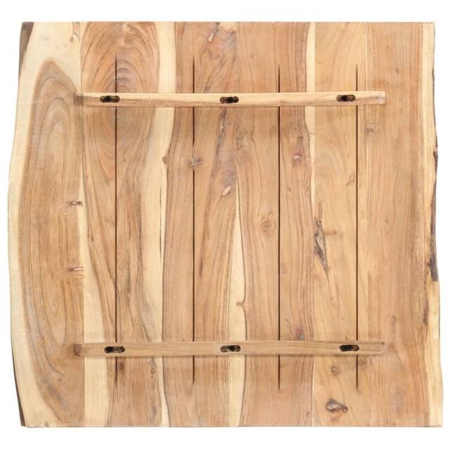Berkfield Home Table Top Solid Acacia Wood 58x(50-60)x3.8 cm in Brown - image 1