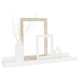 Berkfield Home Wall Shelves 4 pcs White 40x9x3 cm - Size: 40 x 9 x 3 cm - thumbnail 3