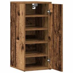 Berkfield Home Shoe Cabinets 2 pcs Old Wood 32x35x70 cm Engineered Wood in Brown - Size: 32 x 35 x 70 cm - thumbnail 5
