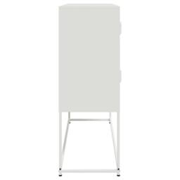 Berkfield Home Sideboard White 100.5x39x107 cm Steel - thumbnail 7