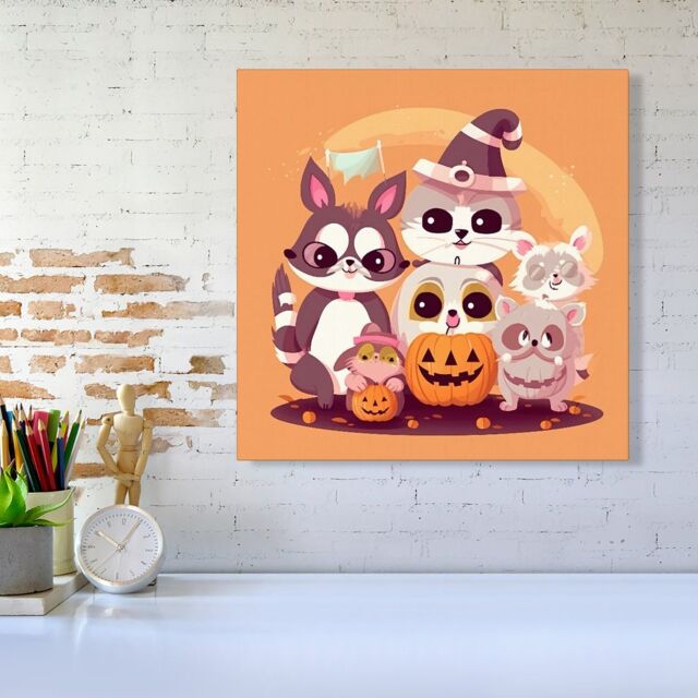 "Warren Reed - Designer Pets Trick Or Treat Canvas - Size: W16"" x H16""" - image 1