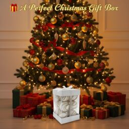 Shatchi 12Pcs Christmas 4cm Hanging White Baubles Soft Foam Glittered Shatterproof Pendant Ornaments Xmas Tree Decorations - thumbnail 8