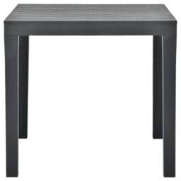 Berkfield Home Garden Table Anthracite 78x78x72 cm Plastic in Black - Size: 78 x 78 x 72 cm - thumbnail 2