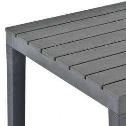 Berkfield Home Garden Table Anthracite 78x78x72 cm Plastic in Black - Size: 78 x 78 x 72 cm - thumbnail 4