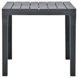 Berkfield Home Garden Table Anthracite 78x78x72 cm Plastic in Black - Size: 78 x 78 x 72 cm - thumbnail 3