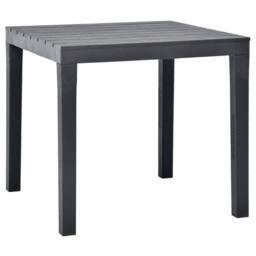 Berkfield Home Garden Table Anthracite 78x78x72 cm Plastic in Black - Size: 78 x 78 x 72 cm - thumbnail 1