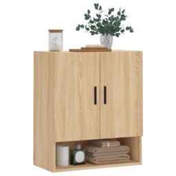 Berkfield Home Wall Cabinet Sonoma Oak 60x31x70 cm Engineered Wood in Brown - Size: 60 x 31 x 70 cm - thumbnail 3