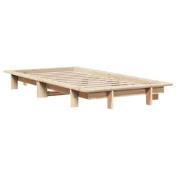 Berkfield Home Modern Bed Frame without Mattress 90x200 cm Solid Wood Pine in Light Brown - thumbnail 6