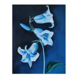 "Artery8 Bluebell Flowers Wildflower Blue Floral Painting Wall Art Print - Size: W24"" x H32""" - thumbnail 1