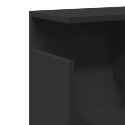 Berkfield Home Wall Cabinet 80x20x30 cm Black Engineered Wood - Size: 80 x 20 x 30 cm - thumbnail 7