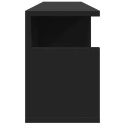 Berkfield Home Wall Cabinet 80x20x30 cm Black Engineered Wood - Size: 80 x 20 x 30 cm - thumbnail 5