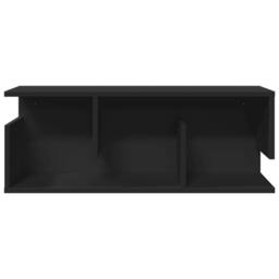 Berkfield Home Wall Cabinet 80x20x30 cm Black Engineered Wood - Size: 80 x 20 x 30 cm - thumbnail 4