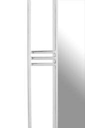 Orsina Stainless Steel Accent Wall Mirror, Stylish Luxe Wall Mirror, Rectangular Framed Mirror For Wall Decor in Silver - thumbnail 5