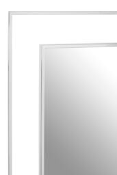 Orsina Stainless Steel Accent Wall Mirror, Stylish Luxe Wall Mirror, Rectangular Framed Mirror For Wall Decor in Silver - thumbnail 3