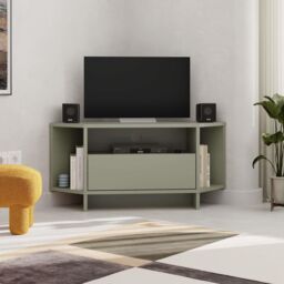 Decortie Viva' Modern Corner TV Unit for 34 Inches TVs in Green - Size: 1 Pack - thumbnail 5