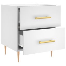 Berkfield Home Bedside Cabinet White 40x35x47.5 cm Engineered Wood - thumbnail 5