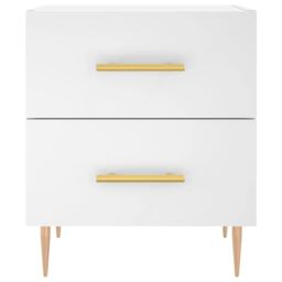 Berkfield Home Bedside Cabinet White 40x35x47.5 cm Engineered Wood - thumbnail 6
