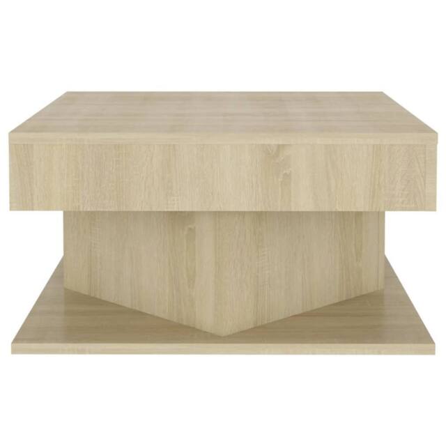 Berkfield Home Decorative Coffee Table Sonoma Oak 57x57x30 cm Engineered Wood in Light Tan - Size: 57 x 57 x 30 cm - image 1