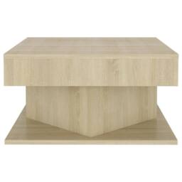 Berkfield Home Decorative Coffee Table Sonoma Oak 57x57x30 cm Engineered Wood in Light Tan - Size: 57 x 57 x 30 cm