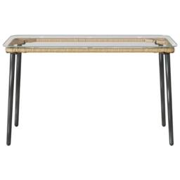 Berkfield Home Garden Table Natural 80 x 40 x 45 cm Poly rattan in Brown - thumbnail 4