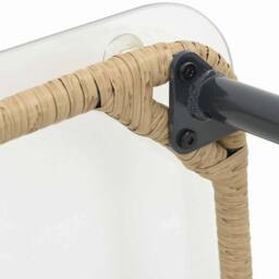 Berkfield Home Garden Table Natural 80 x 40 x 45 cm Poly rattan in Brown - thumbnail 9