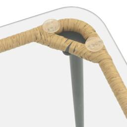 Berkfield Home Garden Table Natural 80 x 40 x 45 cm Poly rattan in Brown - thumbnail 8