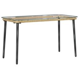 Berkfield Home Garden Table Natural 80 x 40 x 45 cm Poly rattan in Brown