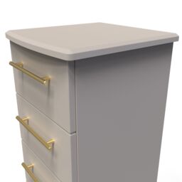 Ready Assembled 2 U Helmsley 5 Drawer Tallboy (Ready Assembled) in Taupe - thumbnail 4