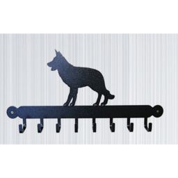 Poppyforge Tool Rack (Alsatian) - Hooks - Solid Steel - W54.6 x H30.5 cm in Black - thumbnail 2