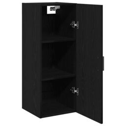Berkfield Home Wall Mounted Cabinet Black Oak 34.5x34x90 cm Engineered Wood - thumbnail 5