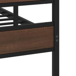 Berkfield Home Bed Frame without Mattress with Headboard & Footboard 140x200 cm in Brown - thumbnail 7