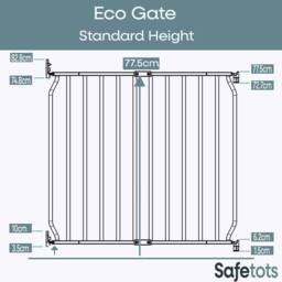 Safetots Natural Screw Fit Baby Gate Screw Fit Baby Gate in Black - Size: 70 cm - 80 cm - thumbnail 3