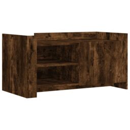 Berkfield Home Coffee Table Smoked Oak 100x50x50 cm Engineered Wood in Brown - Size: 100 x 50 x 50 cm - thumbnail 2