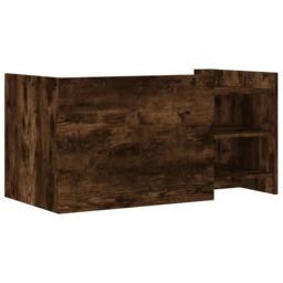 Berkfield Home Coffee Table Smoked Oak 100x50x50 cm Engineered Wood in Brown - Size: 100 x 50 x 50 cm - thumbnail 6