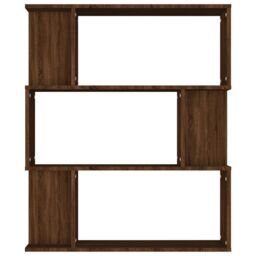 Berkfield Home Book Cabinet/Room Divider Brown Oak 80x24x96 cm Engineered Wood - Size: 80 x 24 x 96 cm - thumbnail 5